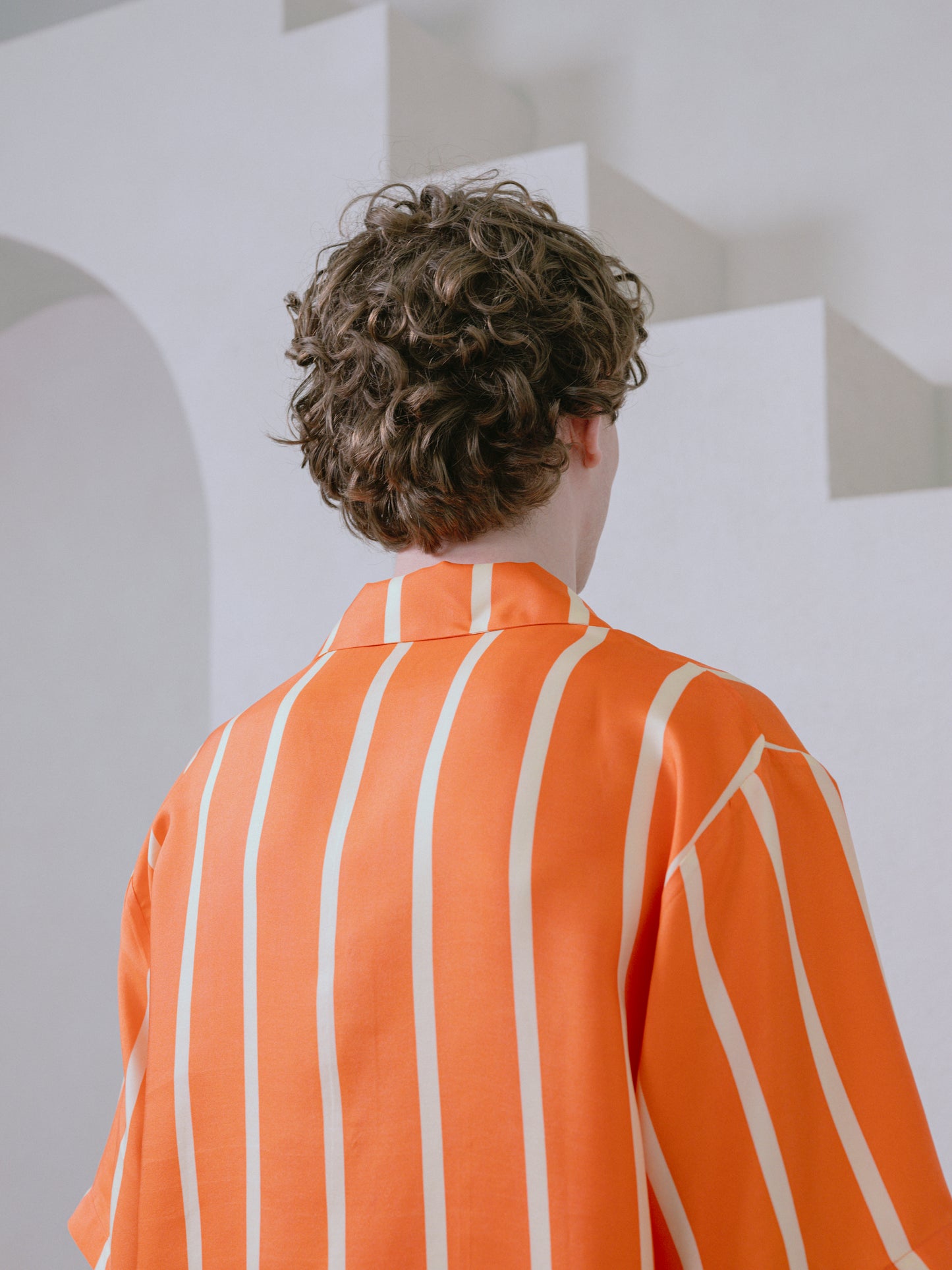 Paloma Orange Silk Shirt