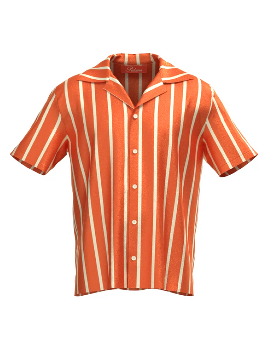 Paloma Orange Silk Shirt